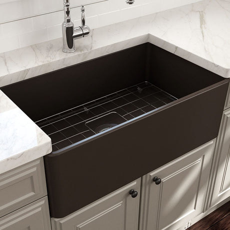 30" Dreason Fireclay Single-Bowl Farmhouse Kitchen Sink