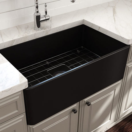 30" Dreason Fireclay Single-Bowl Farmhouse Kitchen Sink