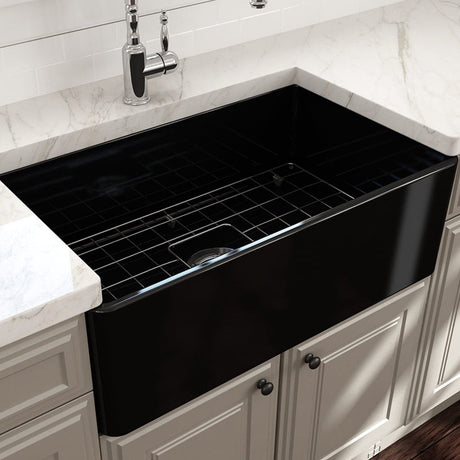 30" Dreason Fireclay Single-Bowl Farmhouse Kitchen Sink