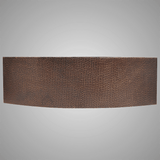 30" Ezencor Hammered Copper Curved Apron Single-Bowl Farmhouse Sink - Interior Star Design