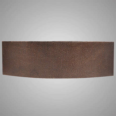 30" Ezencor Hammered Copper Curved Apron Single-Bowl Farmhouse Sink - Interior Star Design