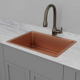 30" Joliet Hammered Copper Single-Bowl Undermount Sink