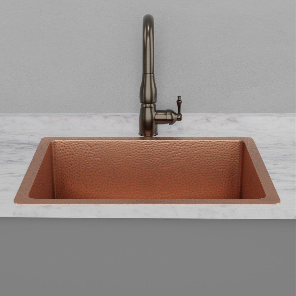 30" Joliet Hammered Copper Single-Bowl Undermount Sink