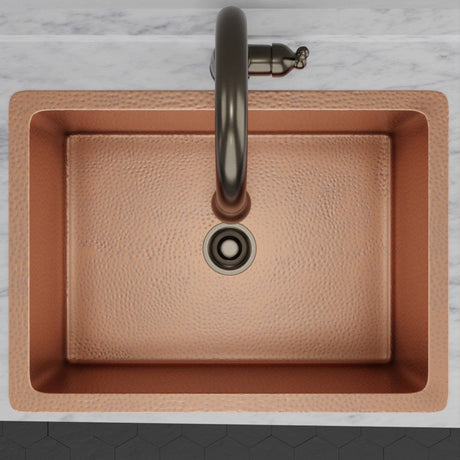 30" Joliet Hammered Copper Single-Bowl Undermount Sink