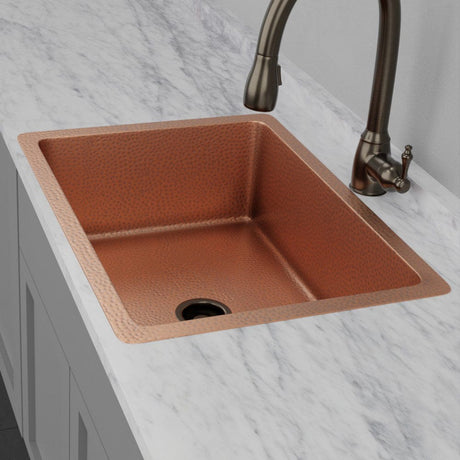 30" Joliet Hammered Copper Single-Bowl Undermount Sink