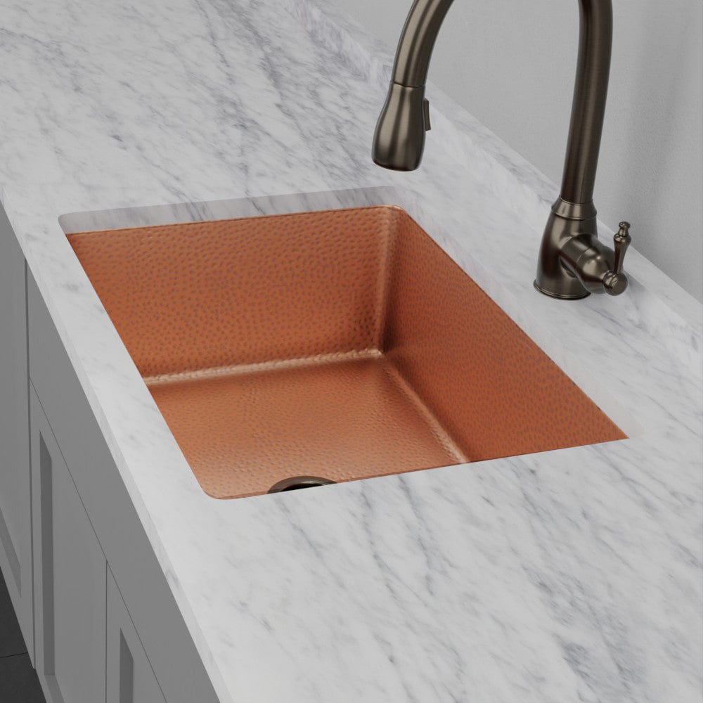 30" Joliet Hammered Copper Single-Bowl Undermount Sink