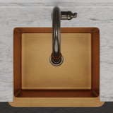 30" Lynn Copper Grape Design Single-Bowl Farmhouse Sink