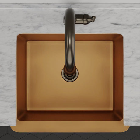 30" Lynn Copper Grape Design Single-Bowl Farmhouse Sink