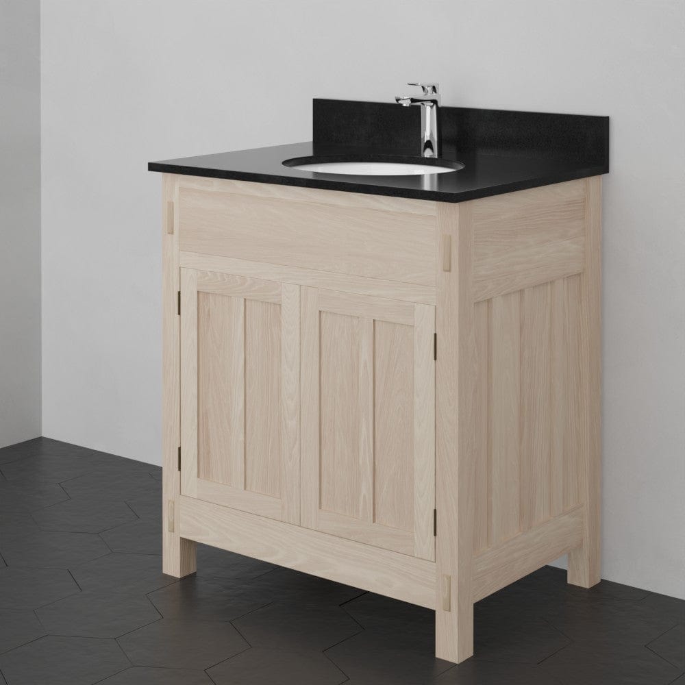 30" Mission Unfinished Red Oak Vanity for Undermount Sink - 34" Height