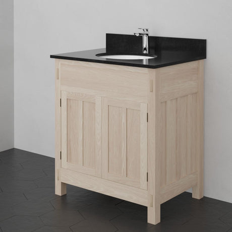 30" Mission Unfinished Red Oak Vanity for Undermount Sink - 34" Height