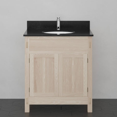 30" Mission Unfinished Red Oak Vanity for Undermount Sink - 34" Height