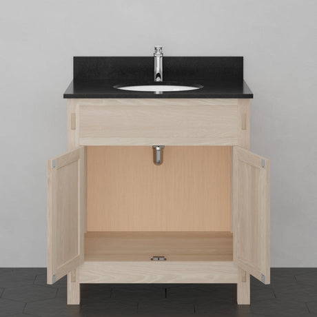 30" Mission Unfinished Red Oak Vanity for Undermount Sink - 34" Height