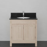 30" Mission Unfinished Red Oak Vanity for Undermount Sink