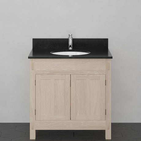 30" Mission Unfinished Red Oak Vanity for Undermount Sink