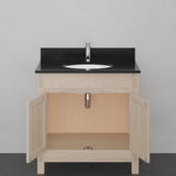 30" Mission Unfinished Red Oak Vanity for Undermount Sink