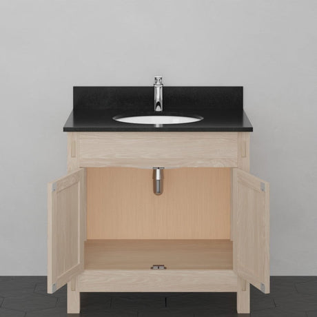 30" Mission Unfinished Red Oak Vanity for Undermount Sink