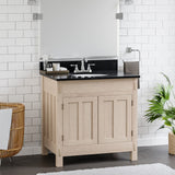 30" Mission Unfinished Red Oak Vanity for Undermount Sink