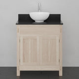 30" Mission Unfinished Red Oak Vanity for  Vessel Sink - 34" Height