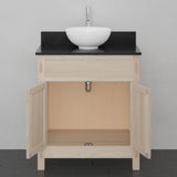 30" Mission Unfinished Red Oak Vanity for  Vessel Sink - 34" Height