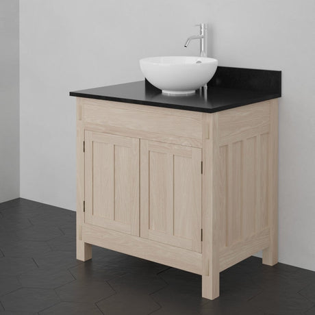 30" Mission Unfinished Red Oak Vanity for Vessel Sink