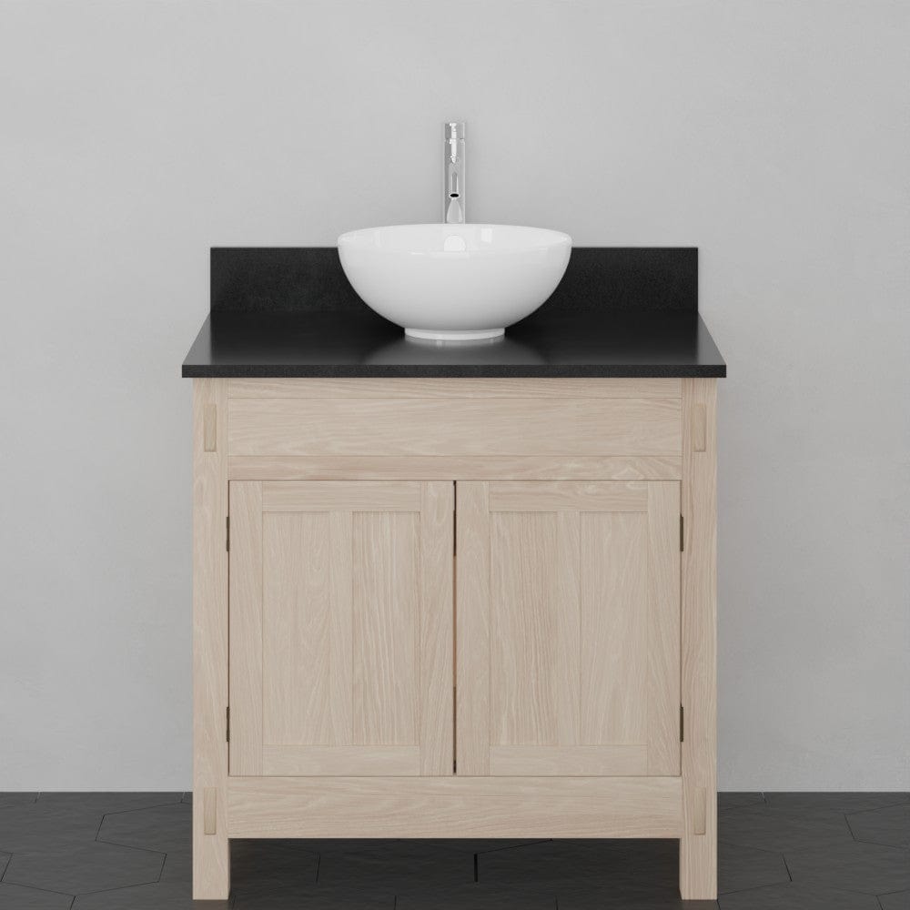 30" Mission Unfinished Red Oak Vanity for Vessel Sink