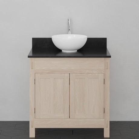 30" Mission Unfinished Red Oak Vanity for Vessel Sink