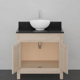 30" Mission Unfinished Red Oak Vanity for Vessel Sink