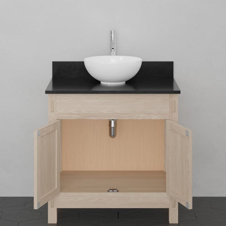 30" Mission Unfinished Red Oak Vanity for Vessel Sink