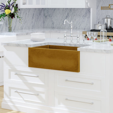 30" Murray Cast Concrete Smooth Apron Single-Bowl Farmhouse Sink - Vintage Brown