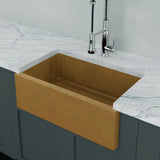 30" Murray Cast Concrete Smooth Apron Single-Bowl Farmhouse Sink - Vintage Brown
