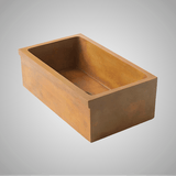 30" Murray Cast Concrete Smooth Apron Single-Bowl Farmhouse Sink with Top Lip - Vintage Brown