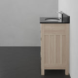 30" Narrow Mission Unfinished Red Oak Vanity for Undermount Sink - 34" Height