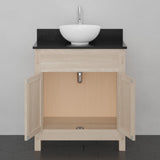 30" Narrow Mission Unfinished Red Oak Vanity for Vessel Sink - 34" Height