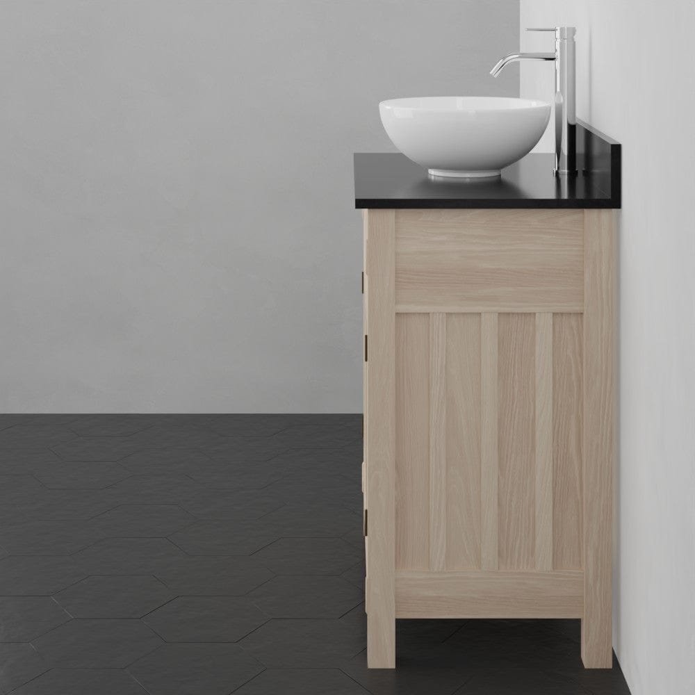 30" Narrow Mission Unfinished Red Oak Vanity for Vessel Sink - 34" Height