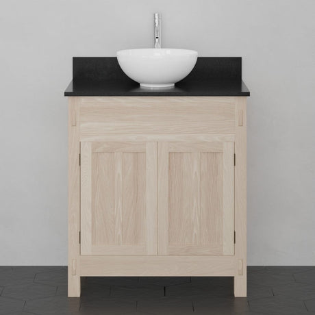 30" Narrow Mission Unfinished Red Oak Vanity for Vessel Sink - 34" Height