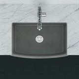30" Schneller Cast Concrete Curved Apron Single-Bowl Farmhouse Sink - Dusk Grey