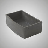 30" Schneller Cast Concrete Curved Apron Single-Bowl Farmhouse Sink - Dusk Grey