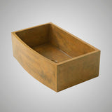 30" Schneller Cast Concrete Curved Apron Single-Bowl Farmhouse Sink - Vintage Brown