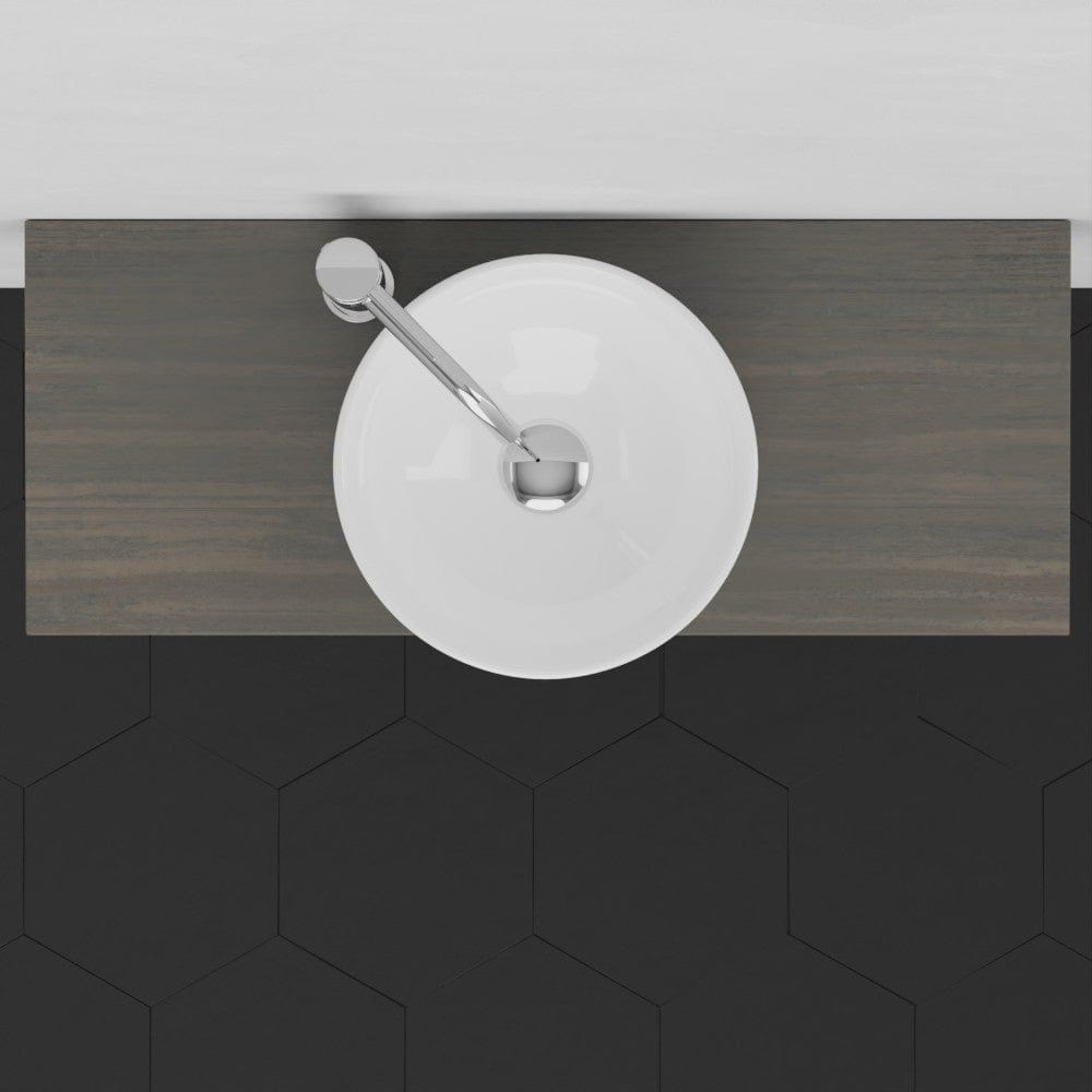 30" Thaxton Teak Wall-Mount Vessel Vanity with Double Towel Bars - Gray Wash