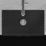 30" Una Handcrafted Fireclay Single-Bowl Foliage Apron Farmhouse B-Grade Sink - Matte Black