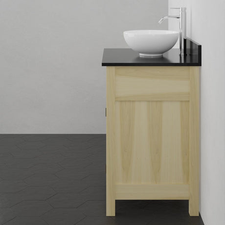 30" Unpainted Shaker Style Poplar Wood Vanity for Vessel Sink - 34" Height