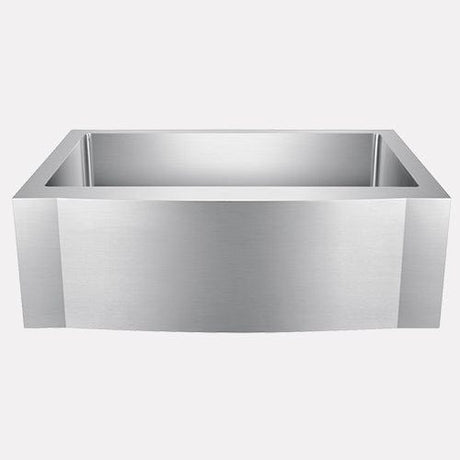 30" Vaiden Stainless Steel Single-Bowl Farmhouse Sink - Rippled Apron