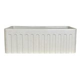 30" Vasava Handcrafted Fireclay Single-Bowl Fluted Apron Farmhouse Sink - Marbled