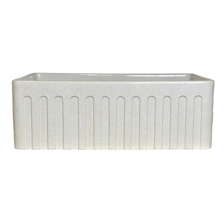 30" Vasava Handcrafted Fireclay Single-Bowl Fluted Apron Farmhouse Sink - Marbled