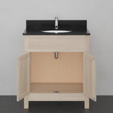 30" Vippis Unfinished Red Oak Raised Panel Vanity for Undermount Sink - 34" Height