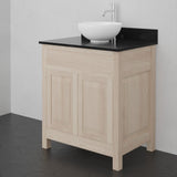 30" Vippis Unfinished Red Oak Raised Panel Vanity for Vessel  Sink - 34" Height