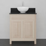 30" Vippis Unfinished Red Oak Raised Panel Vanity for Vessel  Sink - 34" Height