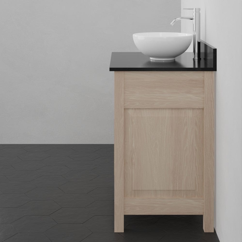 30" Vippis Unfinished Red Oak Raised Panel Vanity for Vessel  Sink - 34" Height