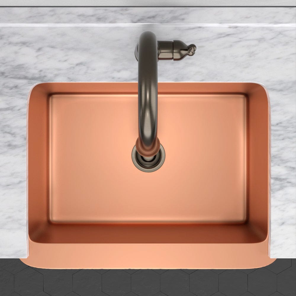 30" Wheaton Copper Hammered Apron Single-Bowl Farmhouse Sink