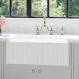30" Yuki Fireclay Fluted Apron Single-Bowl Farmhouse Sink - White